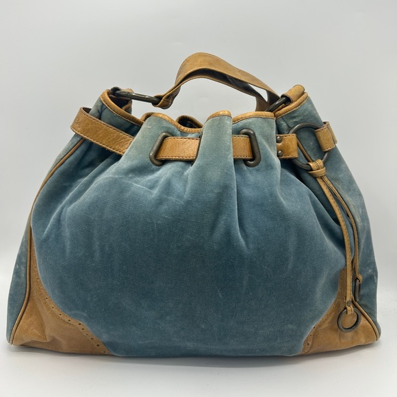 Kooba Blue Velvet Leather Trim Hobo-style shoulder bag - Picture 2 of 14